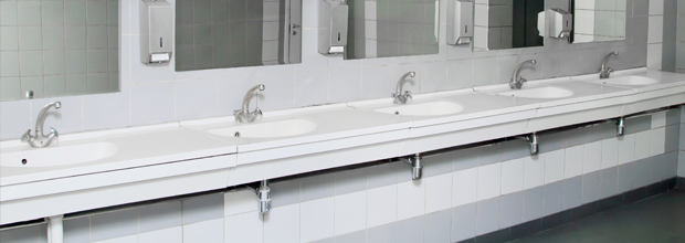 Bathroom wash basins and taps