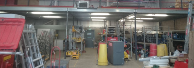 mezzanine loor in an industrial unit