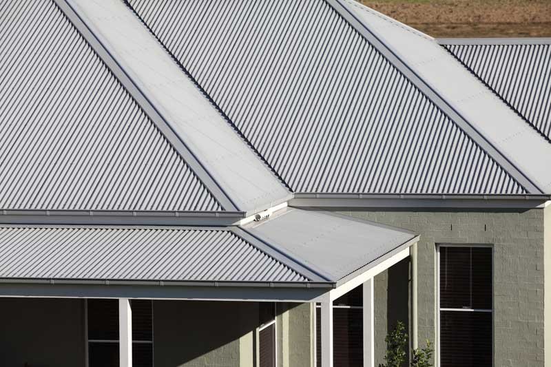 top view of a gray roof
