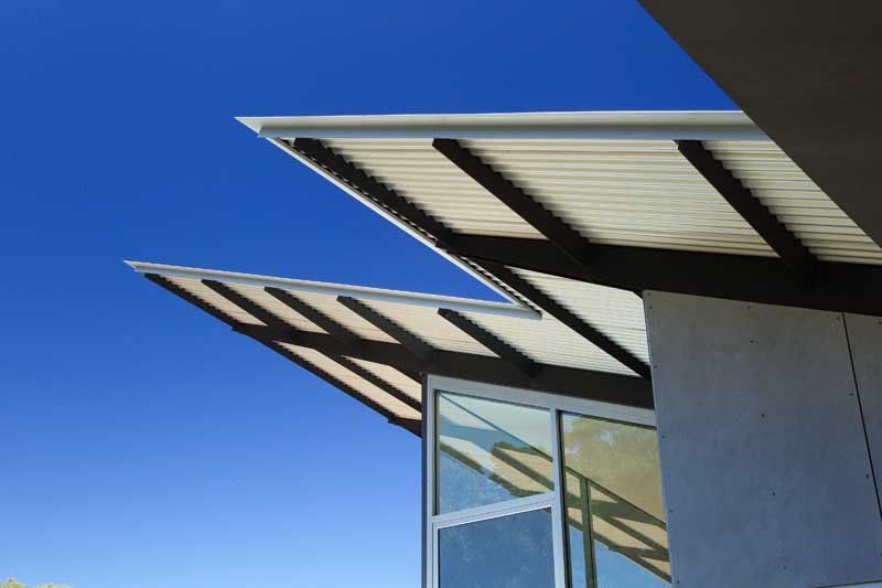 the underneath of a roof