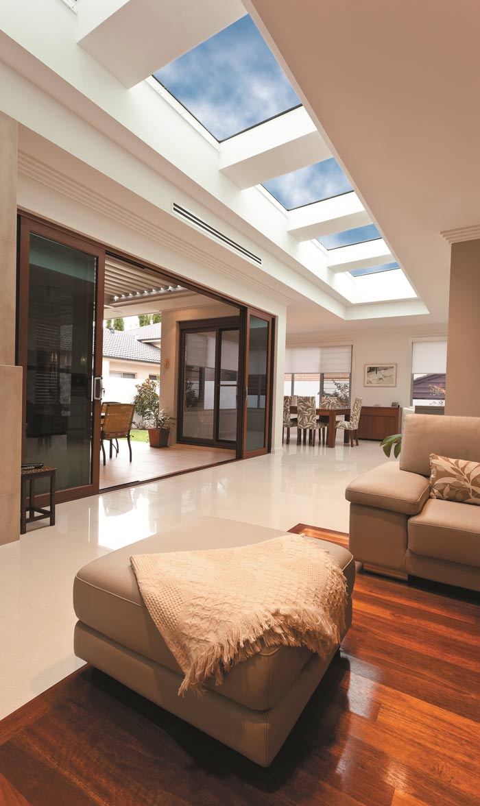 skylight above hallway