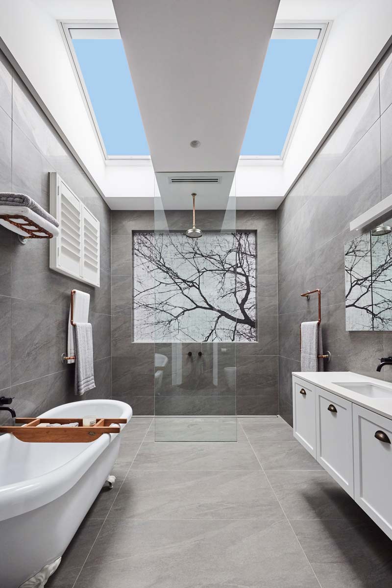 skylight over bathroom