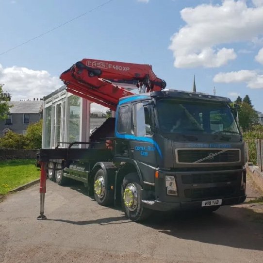 Heavy equipment lifting Hiab hire in Glasgow