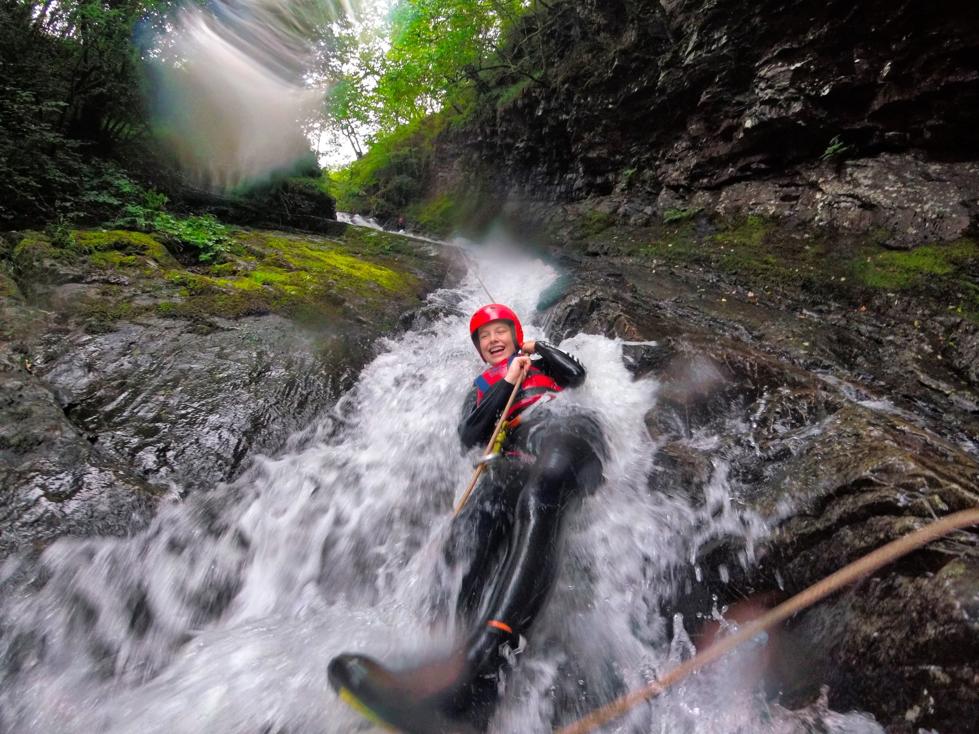 Canyoning Snowdonia North Wales - white water rapids adventure