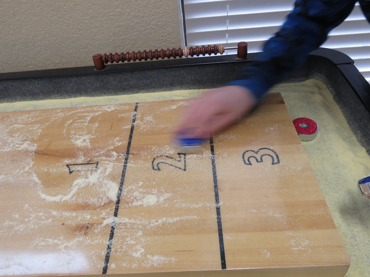 Home Shuffleboard Table SetUp