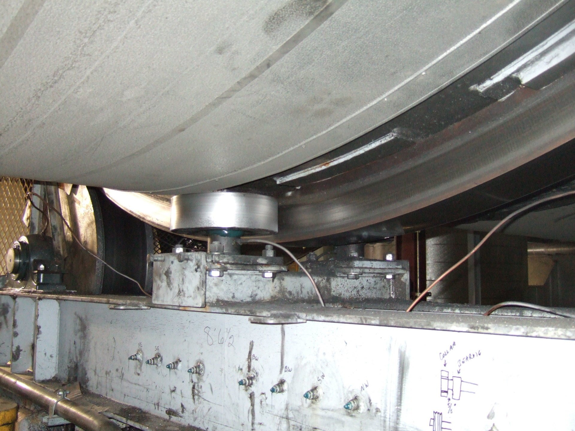 Industrial Rotary Dryer Drum Replacement Parts, Thrust Rollers Repair