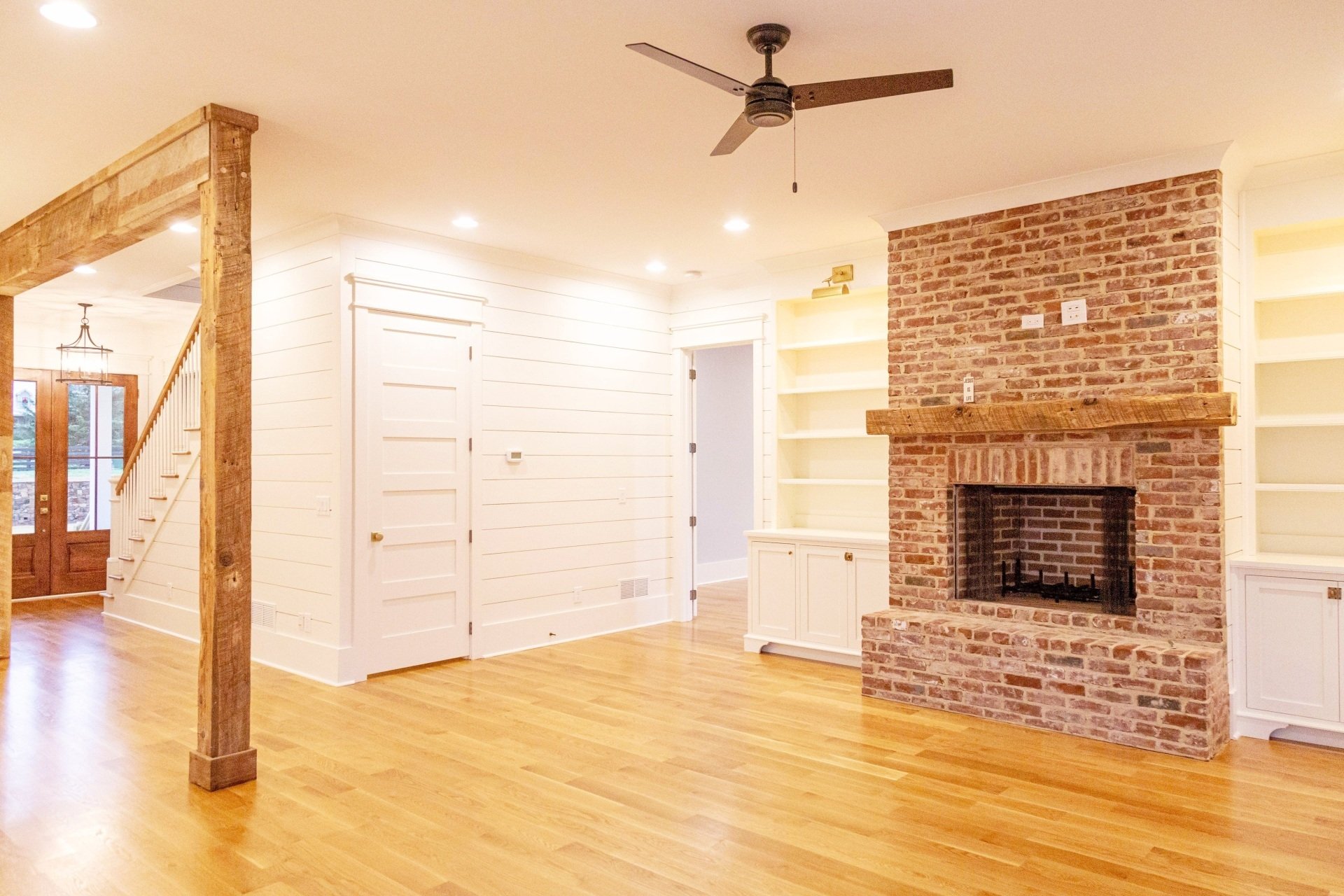 reclaimed wood fireplace mantel