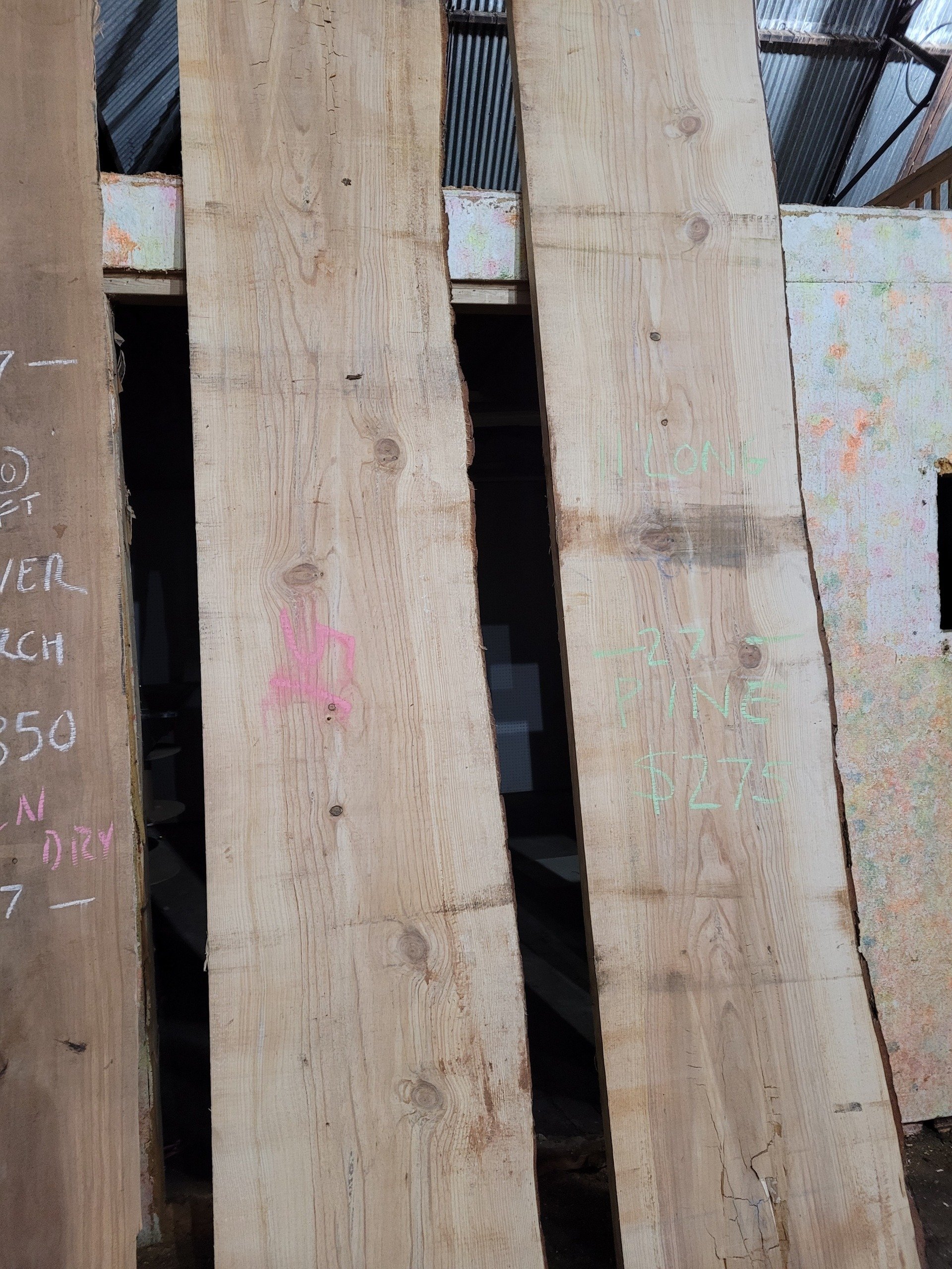 Large Heart of Pine Live Edge Slabs Rustic Roots Reclaimed Monroe GA