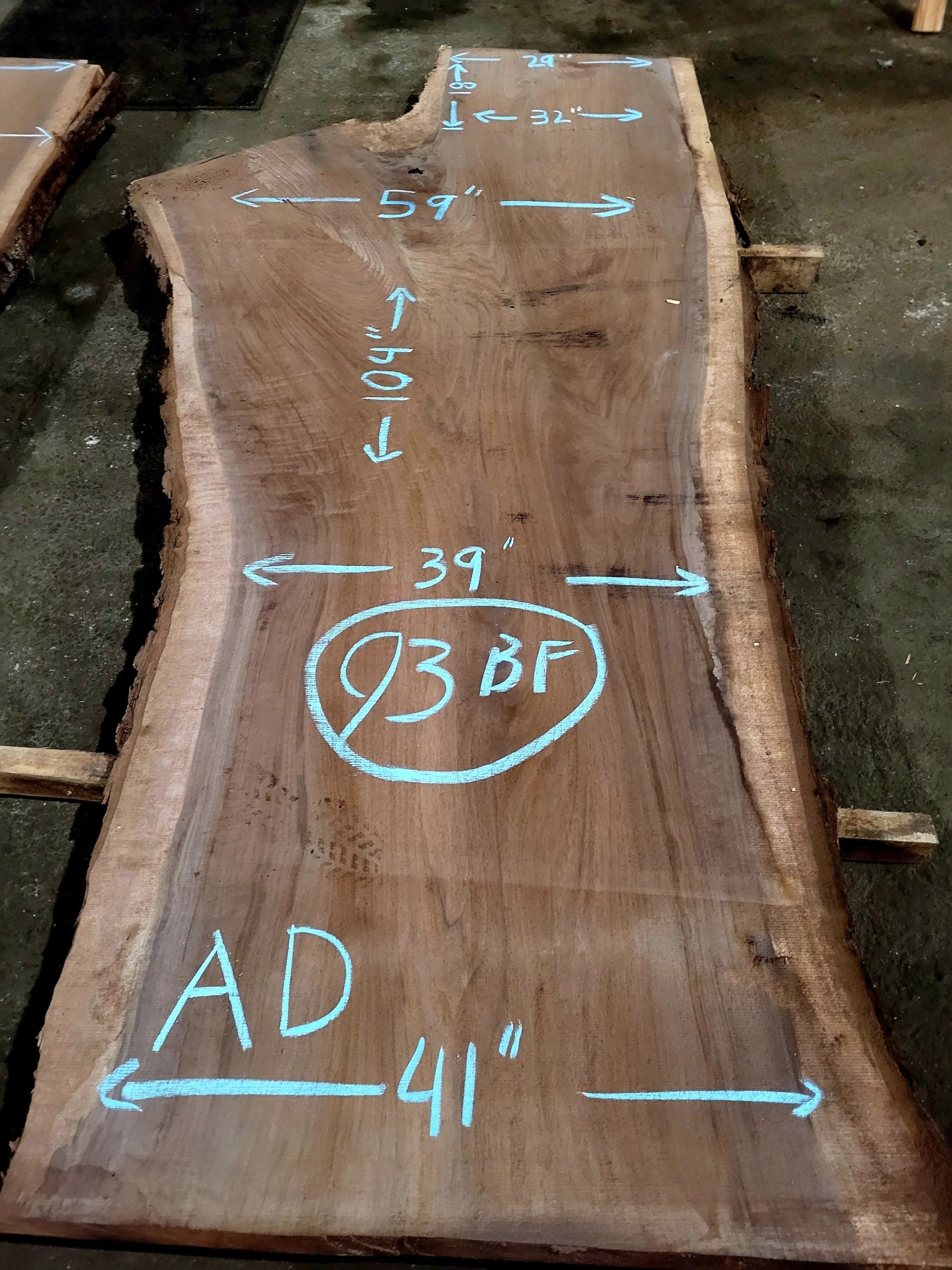 Black Walnut Live Edge Slabs Rustic Roots Reclaimed Monroe, GA