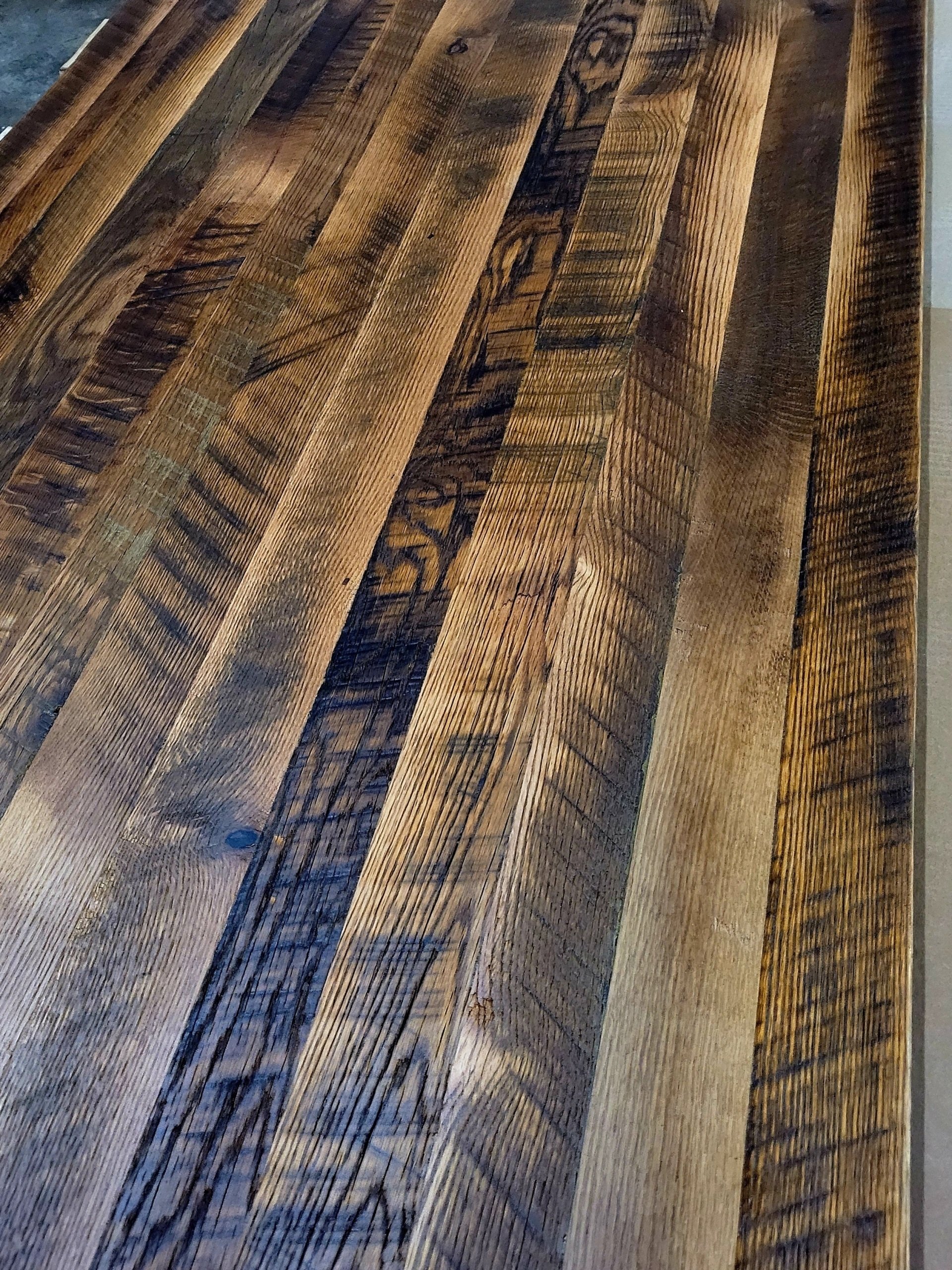 White oak farmhouse table top