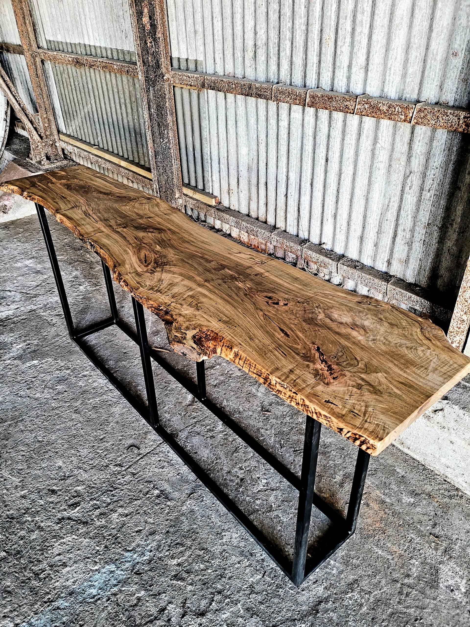 Spalted maple sofa table