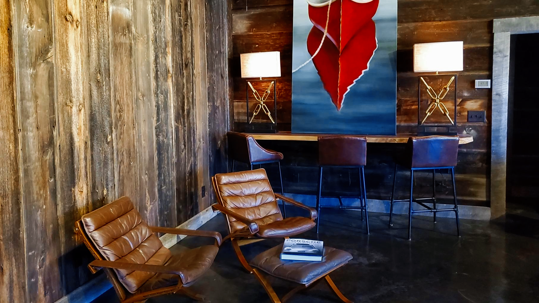 Hemlock barnwood accent wall