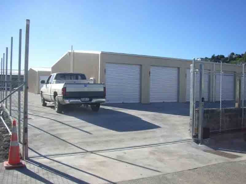 Front view of Self storage sheds
