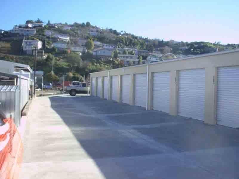 View of storage sheds