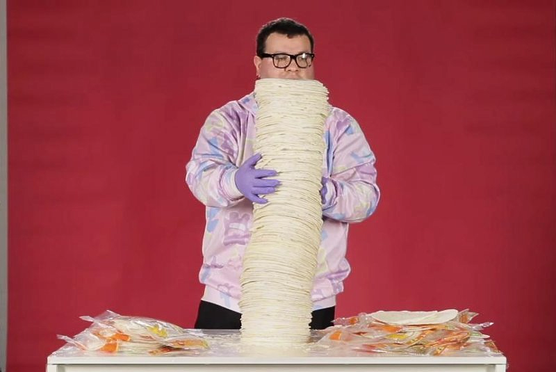 Tallest stack of tortillas world record set by Angel Zayas