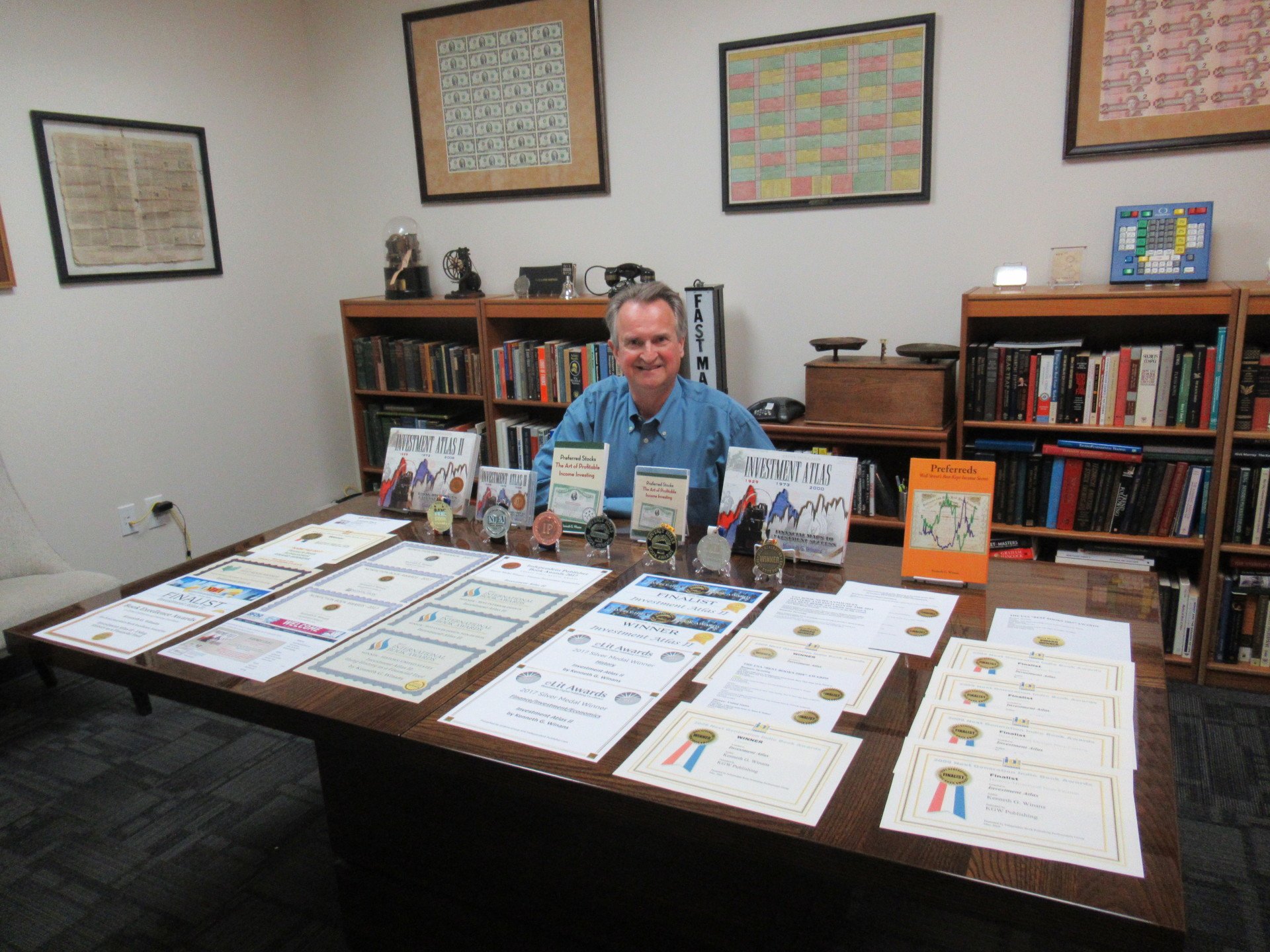 Most Awards Won in Major Book Competitions for a Finance Author: Kenneth Winans