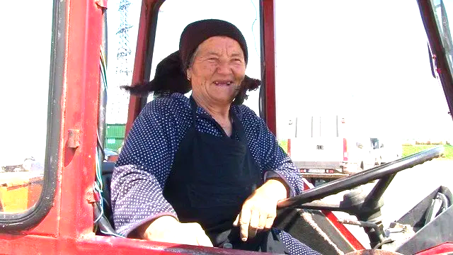 Oldest tractor driver (female): world record set by Dumitra Andrei aka Aunt Mitza