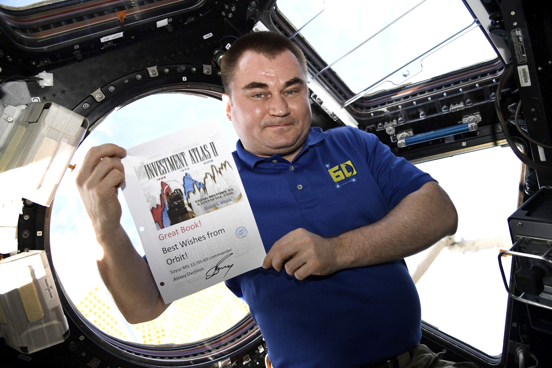 First Investment book sent into space: Investment Atlas II by Kenneth Winans sets world record