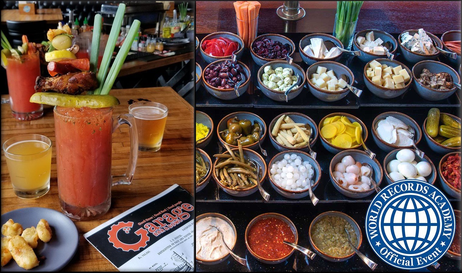 Largest 'buildyourown' Bloody Mary Bar world record attempt in