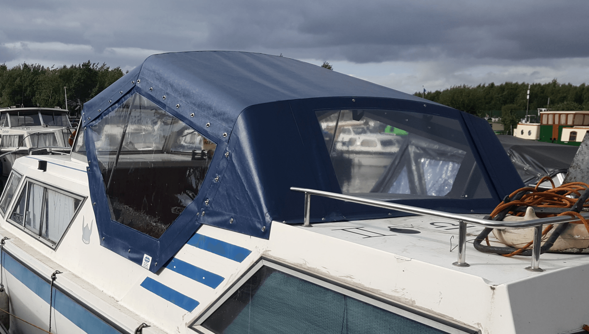 Fibreglass cruiser canopies Covert Boat Covers