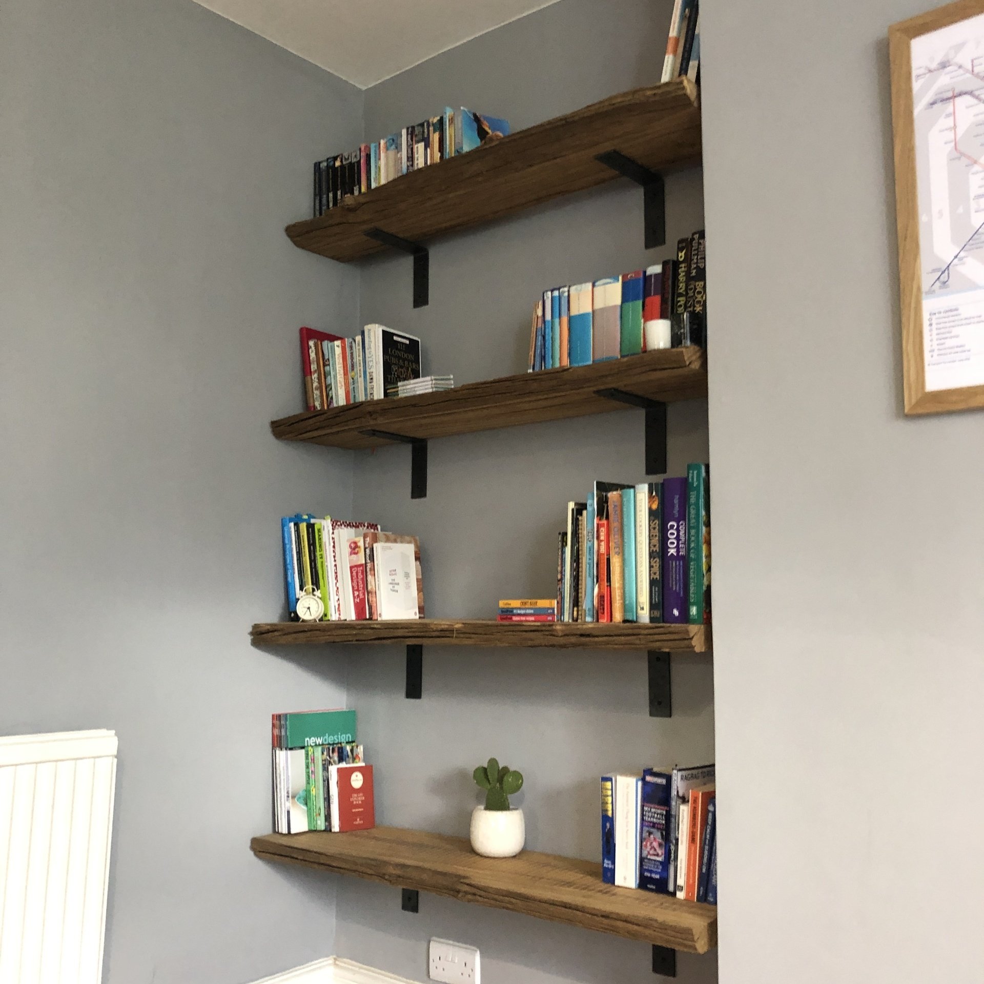 Rustic Oak Waney Edge Shelves J Mansfield Ltd