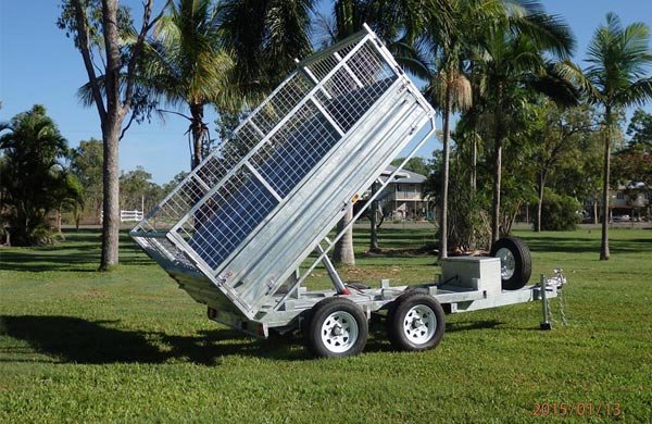 budget trailers silver colour trailer on lawn