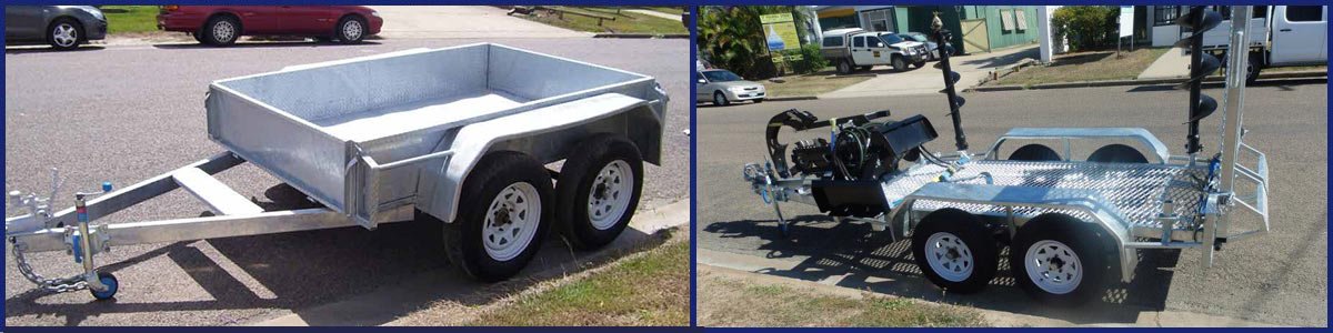 budget trailers green colour mower in trailer