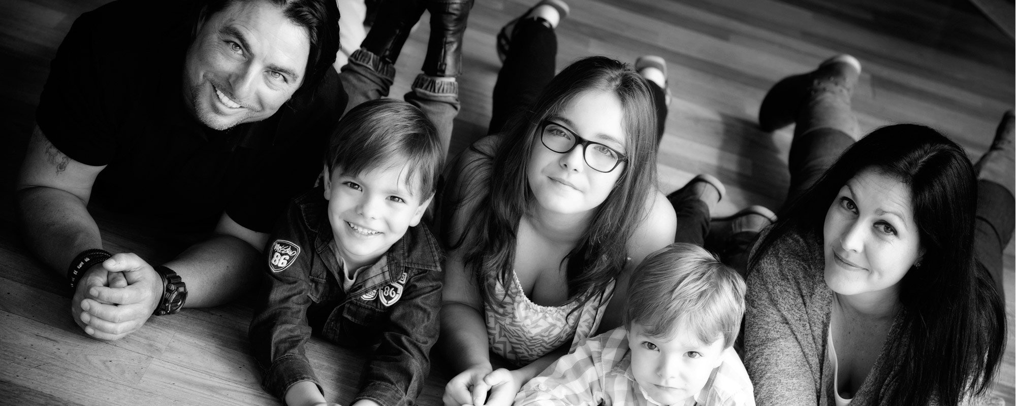 Family photo by professional photographer