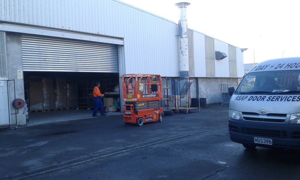 scissor lift outside