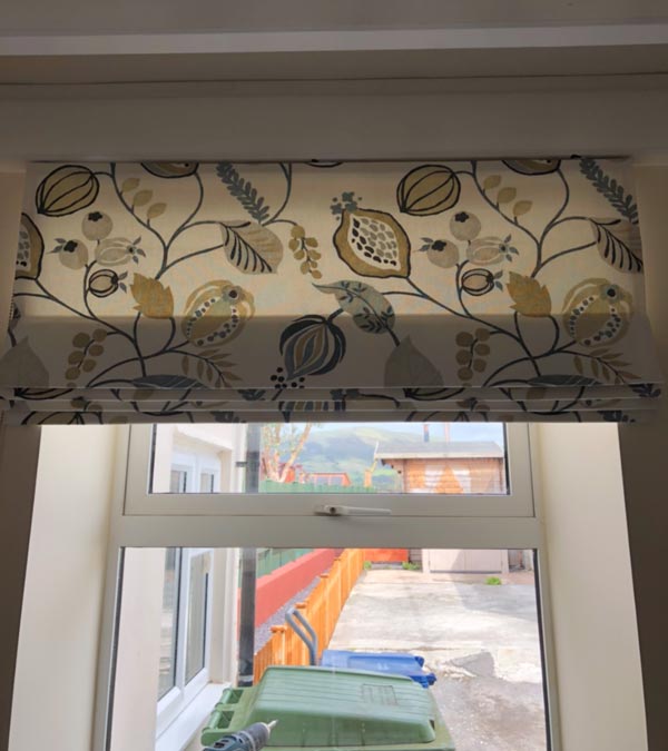 Curtains and Roman blinds made by Direct Blinds