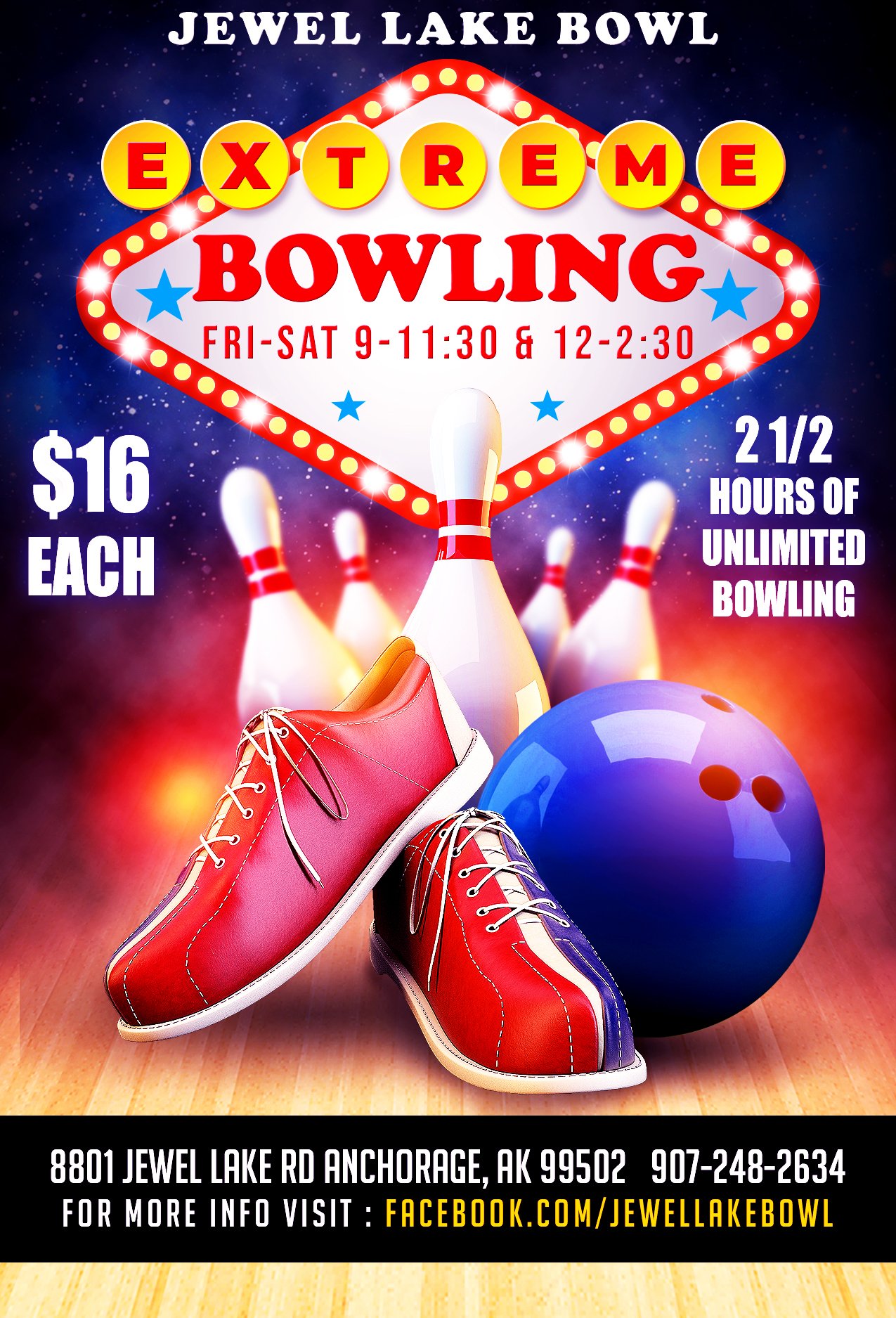 Extreme Bowling Anchorage, AK Jewel Lake Bowling Center