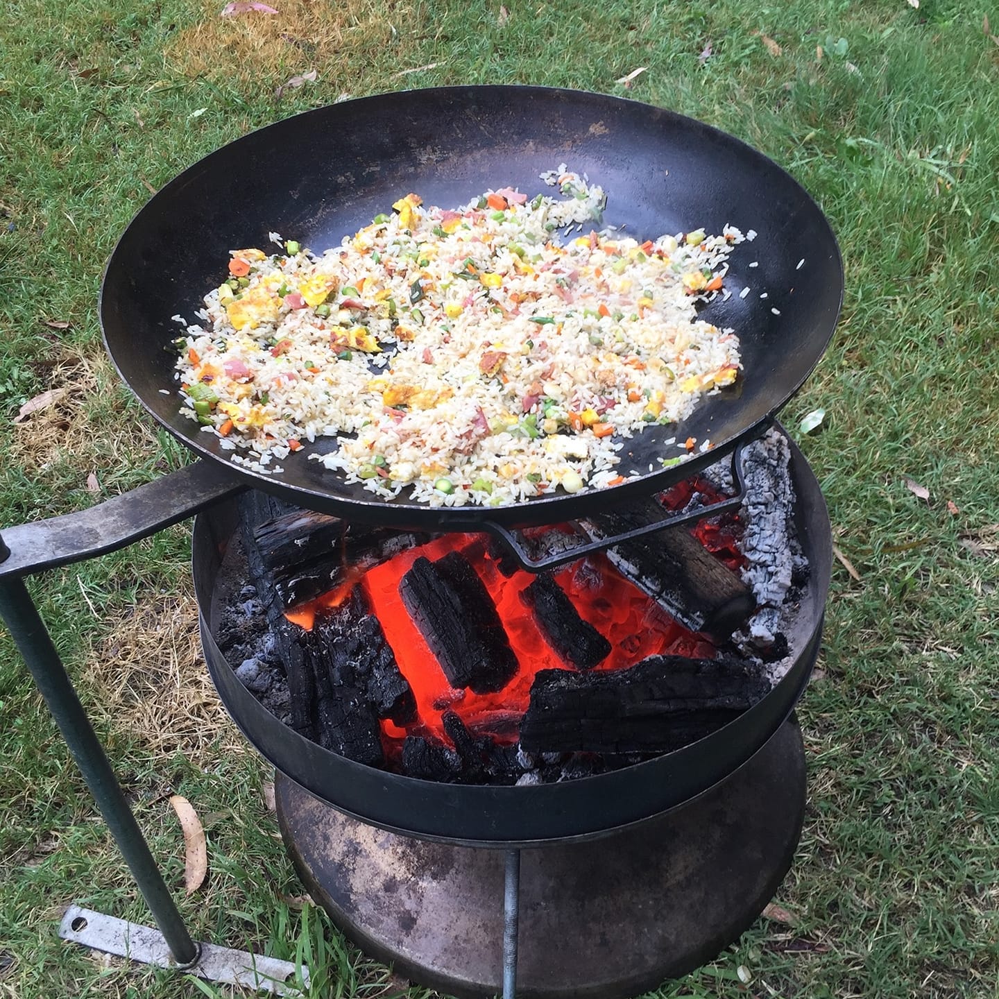 Campa Pan Spun Steel 20 50 cm Camping Hang Over Campfire Camper Cooker