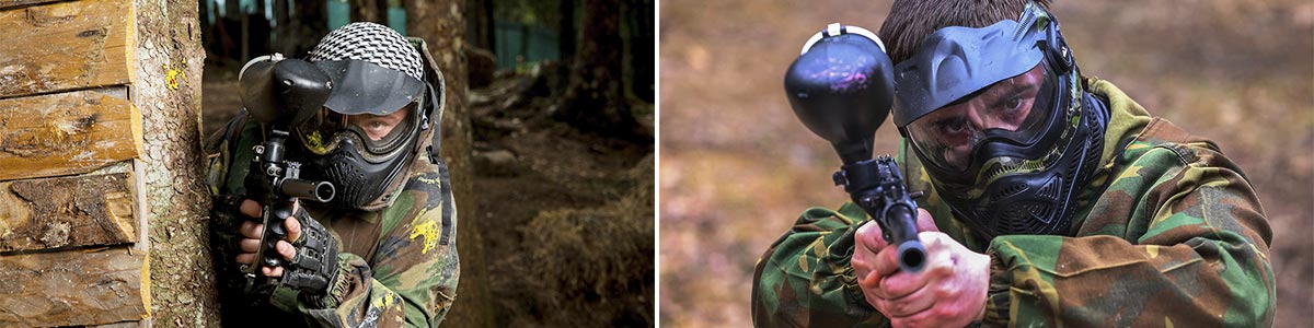 burrungule park paintball player aiming their target