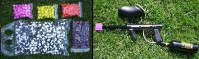 burrungule park paintball gun with paintballs