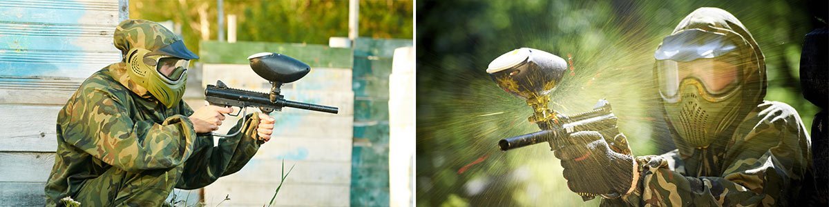 burrungule park paintball player shooting with paintball