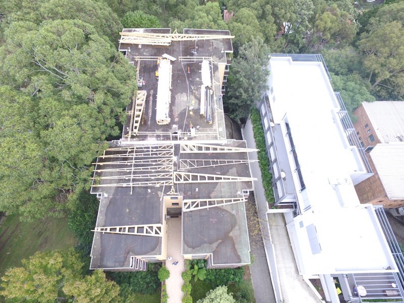 Construction of new roof