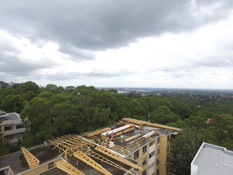 Construction of new roof