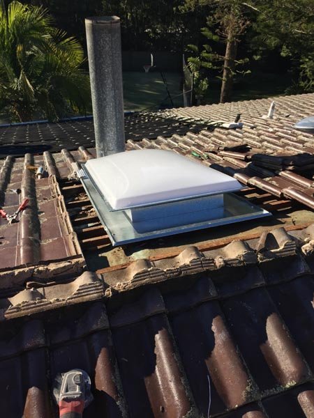 Sky dome  installation in progress