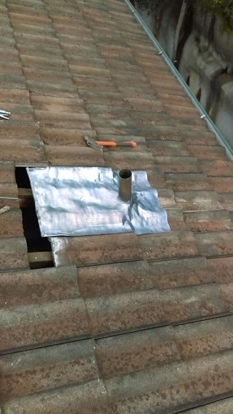 Air vent replacement work in progress