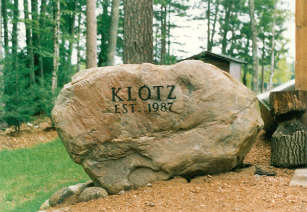 Lettered boulders