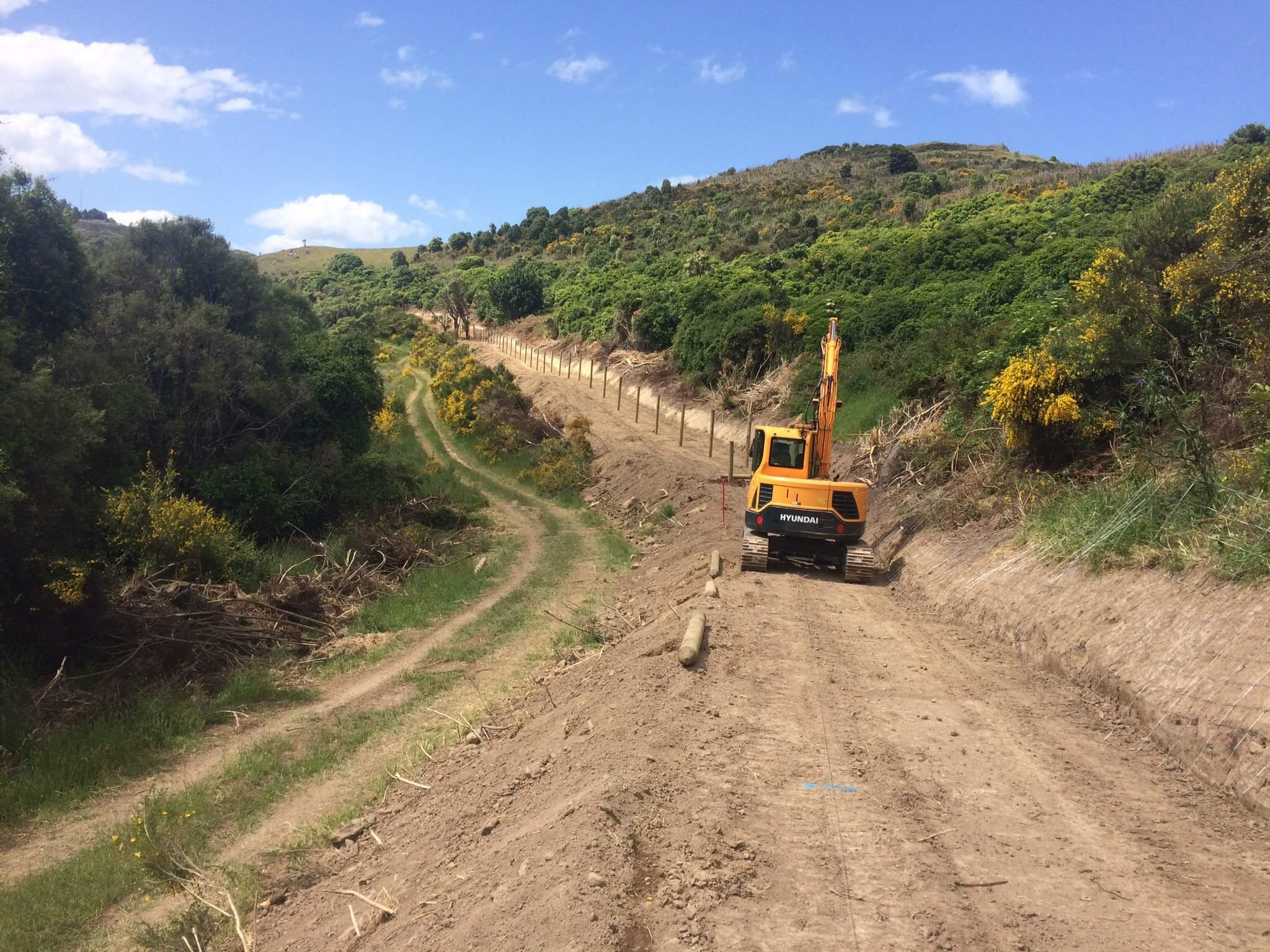View of a wooden fencing installed by professionals 
