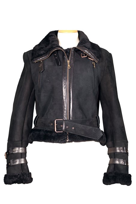 Stylish black leather jacket