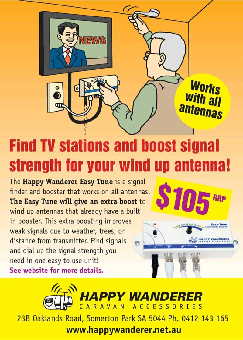 Caravan TV Antennas in Adelaide Happy Wanderer Caravan Accessories