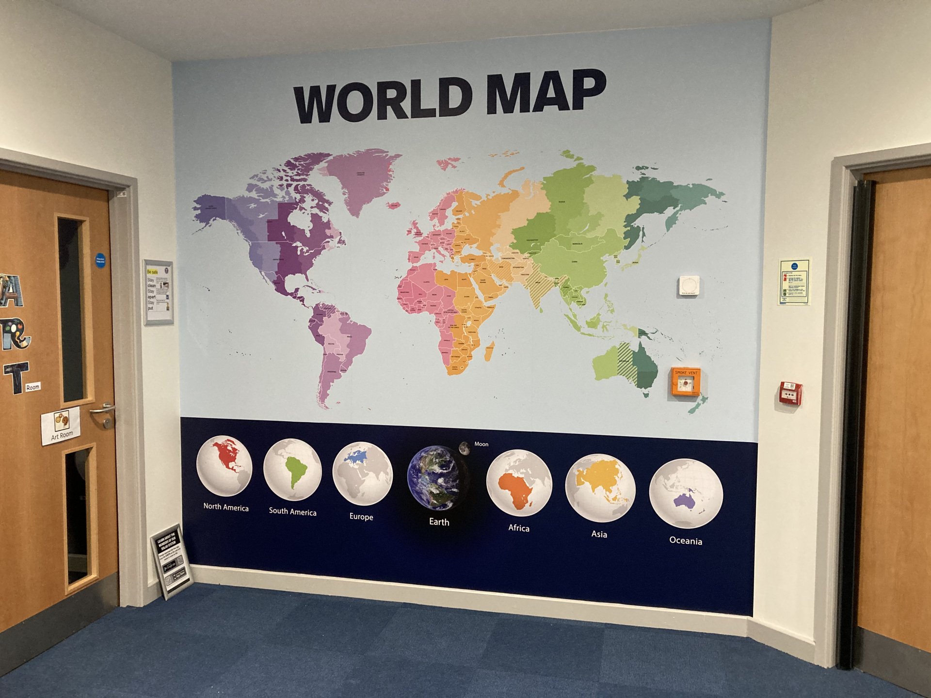 Interactive inspiring school wall graphics
