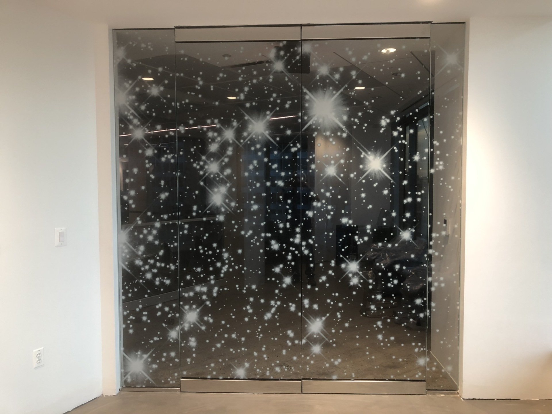 Glass Surfaces/Partition graphics | Dodge Chrome