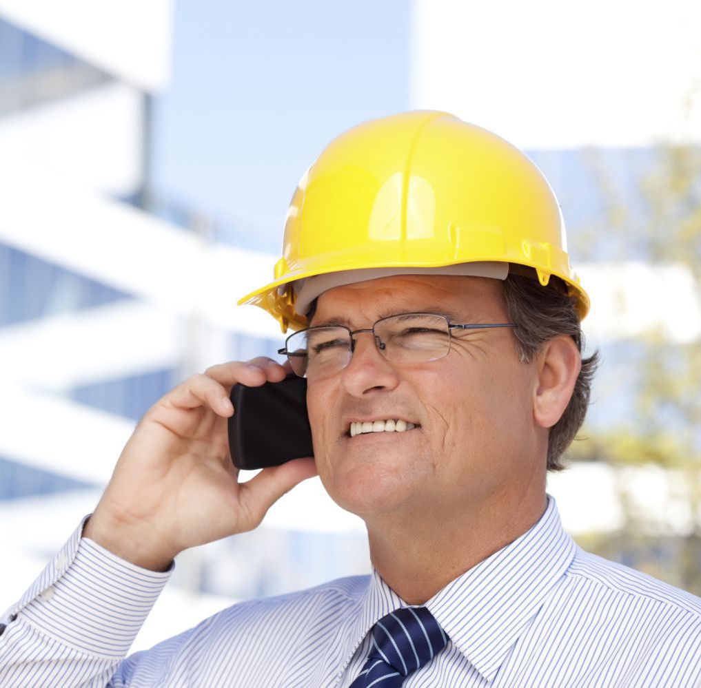 Professional on phone