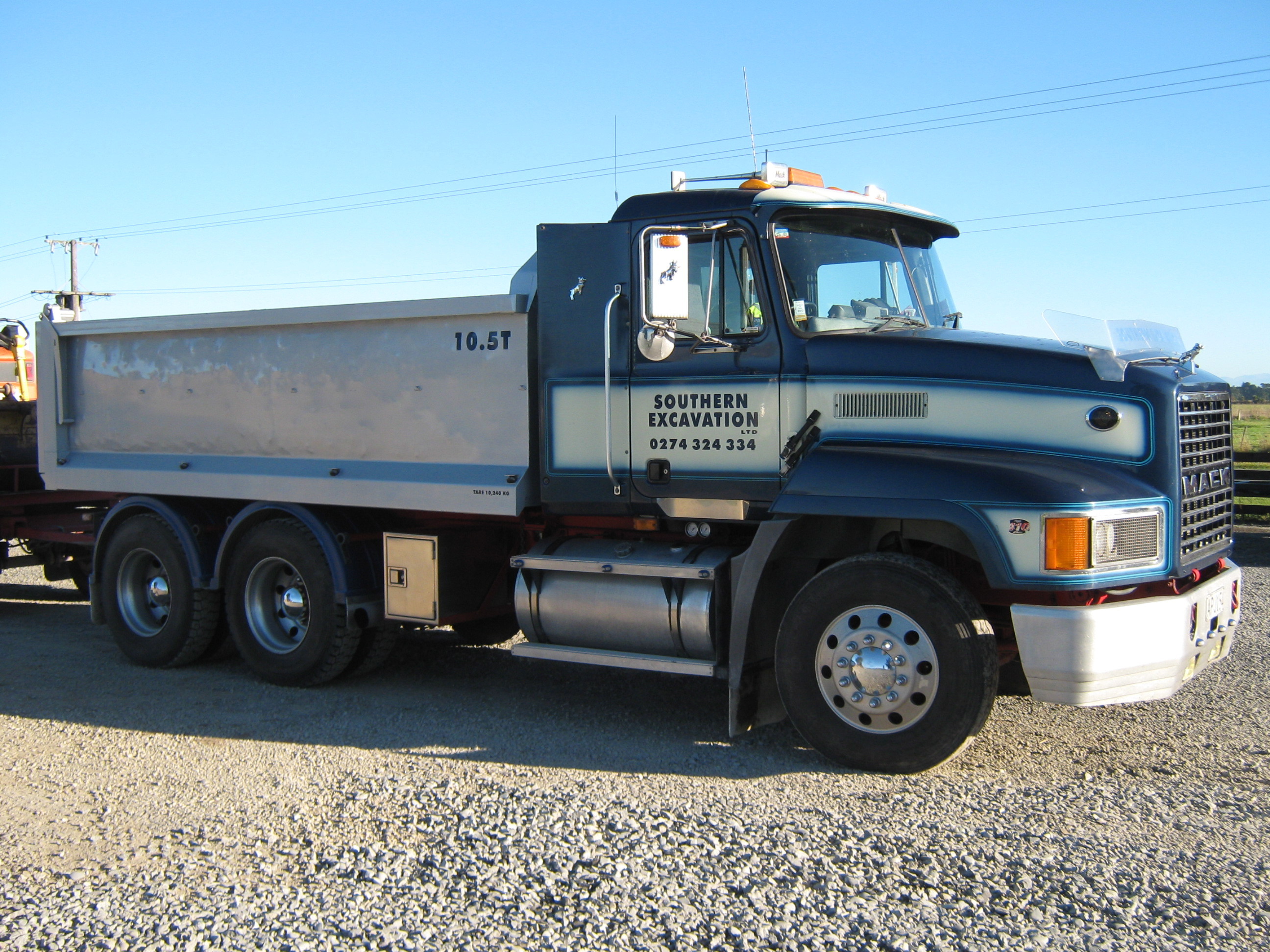 One of the truck operators at work 