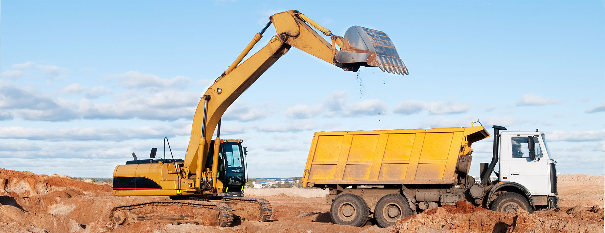 Excavation in progress at the project site