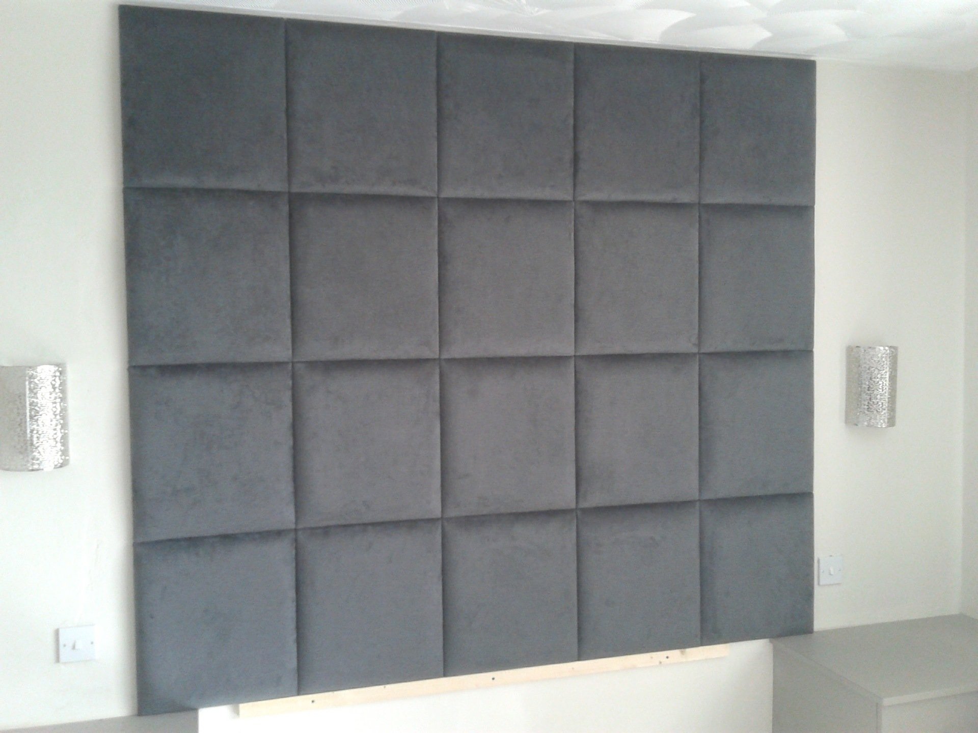 Leather wall tiles The Leicester Headboard Co