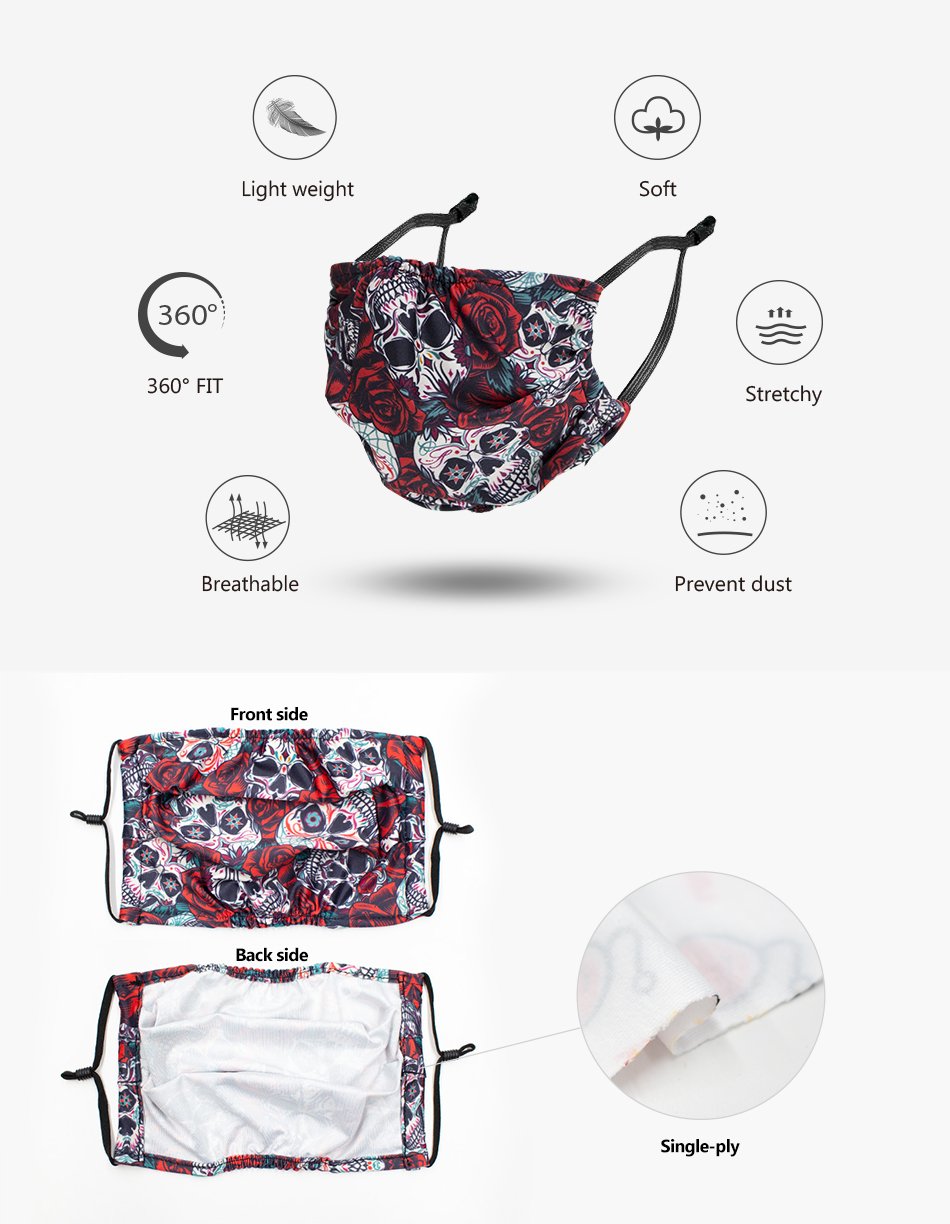 Face Mask with Adjustable Ear Loops